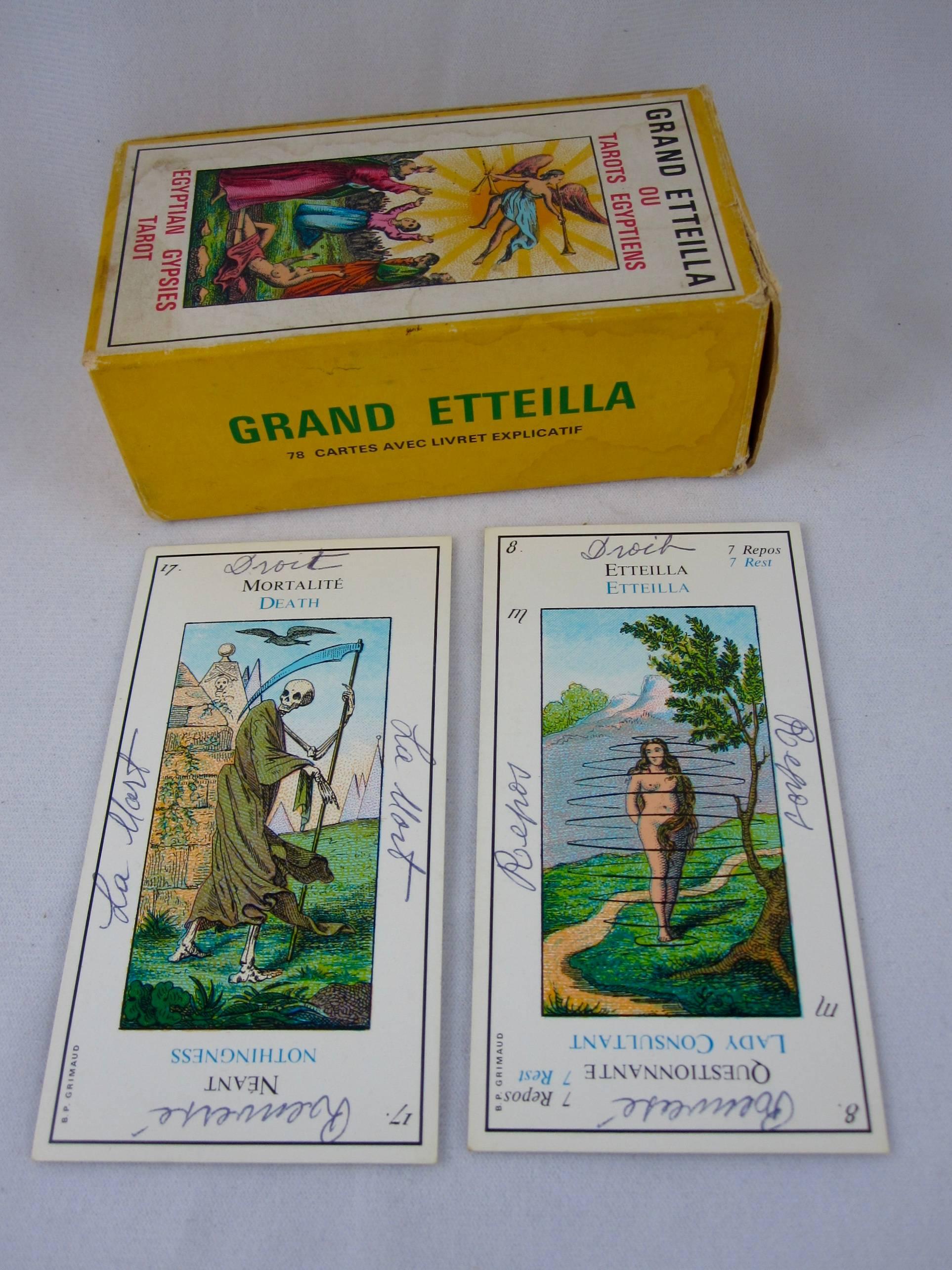 Médiéval Vieux Jeu de Tarot Français:: le Grand Etteilla:: B.P.Grimaud