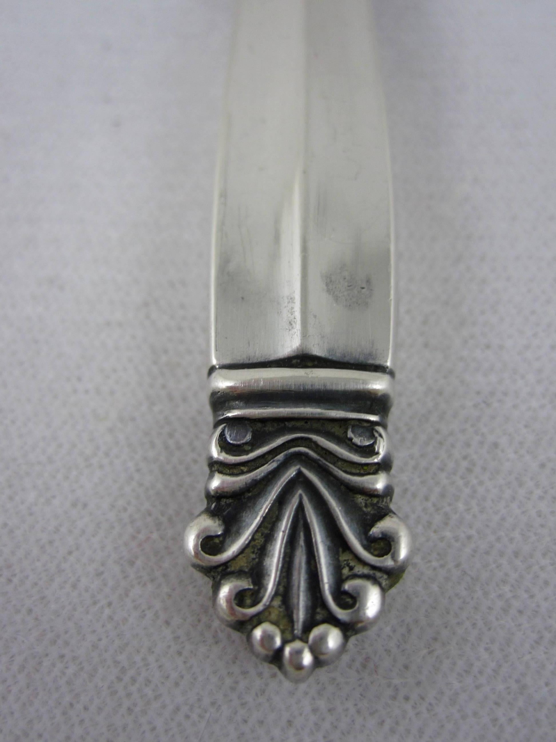 Metalwork Georg Jensen Danish Sterling Silver Acanthus Pattern Small Spreader/Knife