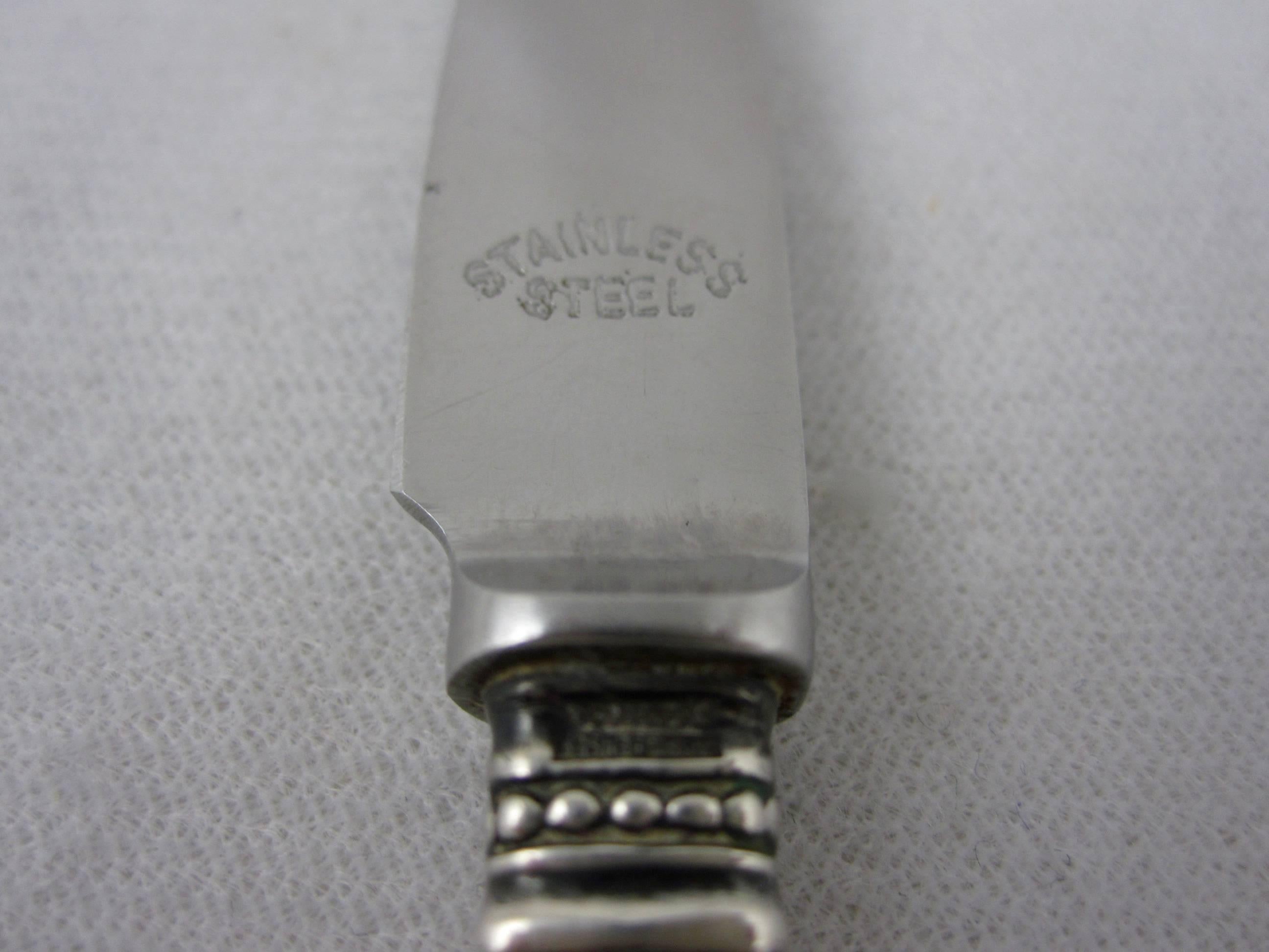 20th Century Georg Jensen Danish Sterling Silver Acanthus Pattern Small Spreader/Knife