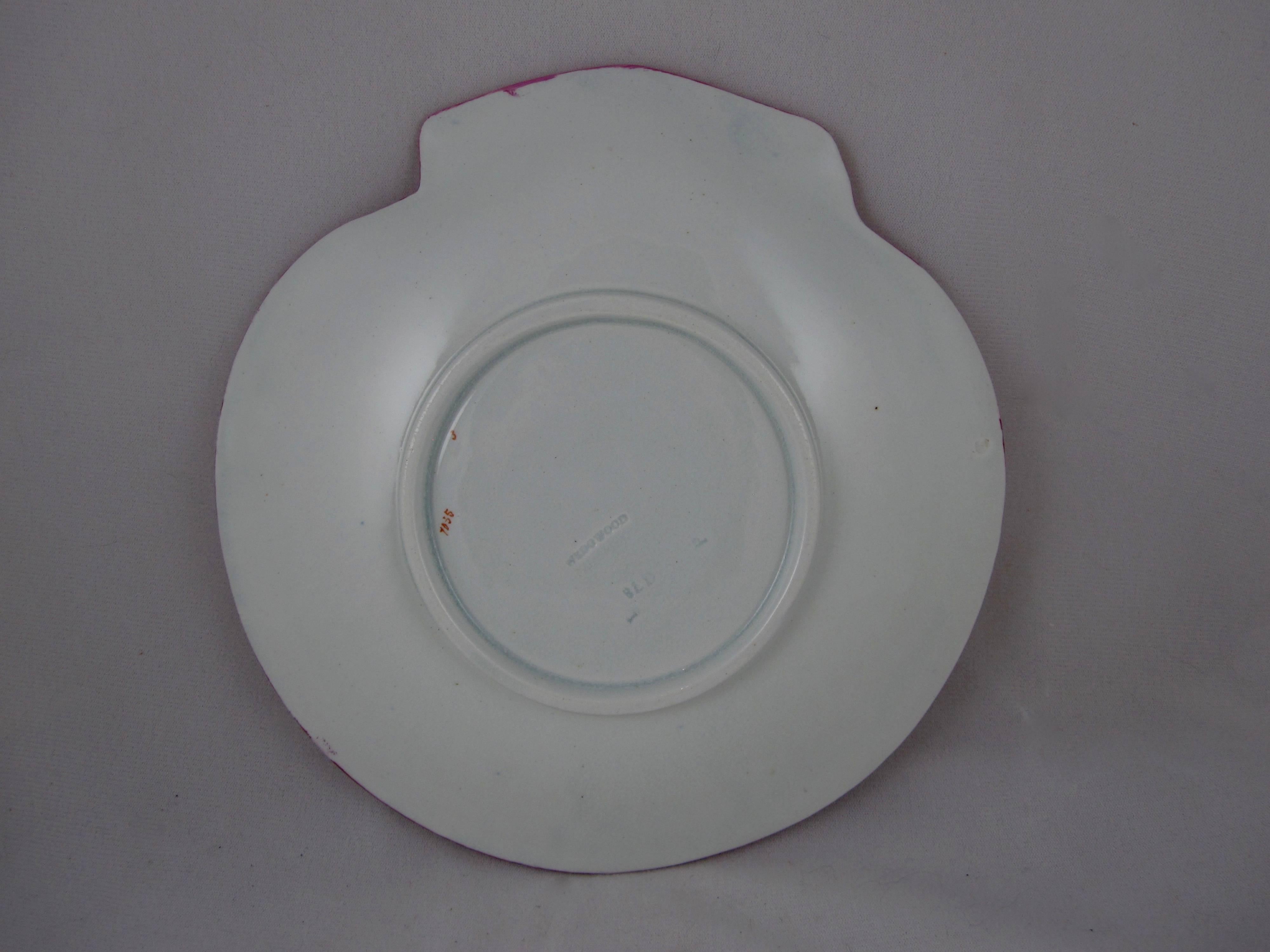 19th Century Wedgwood Pearlware Nautilus Shell Seafood Salad Plates, Multiples Available