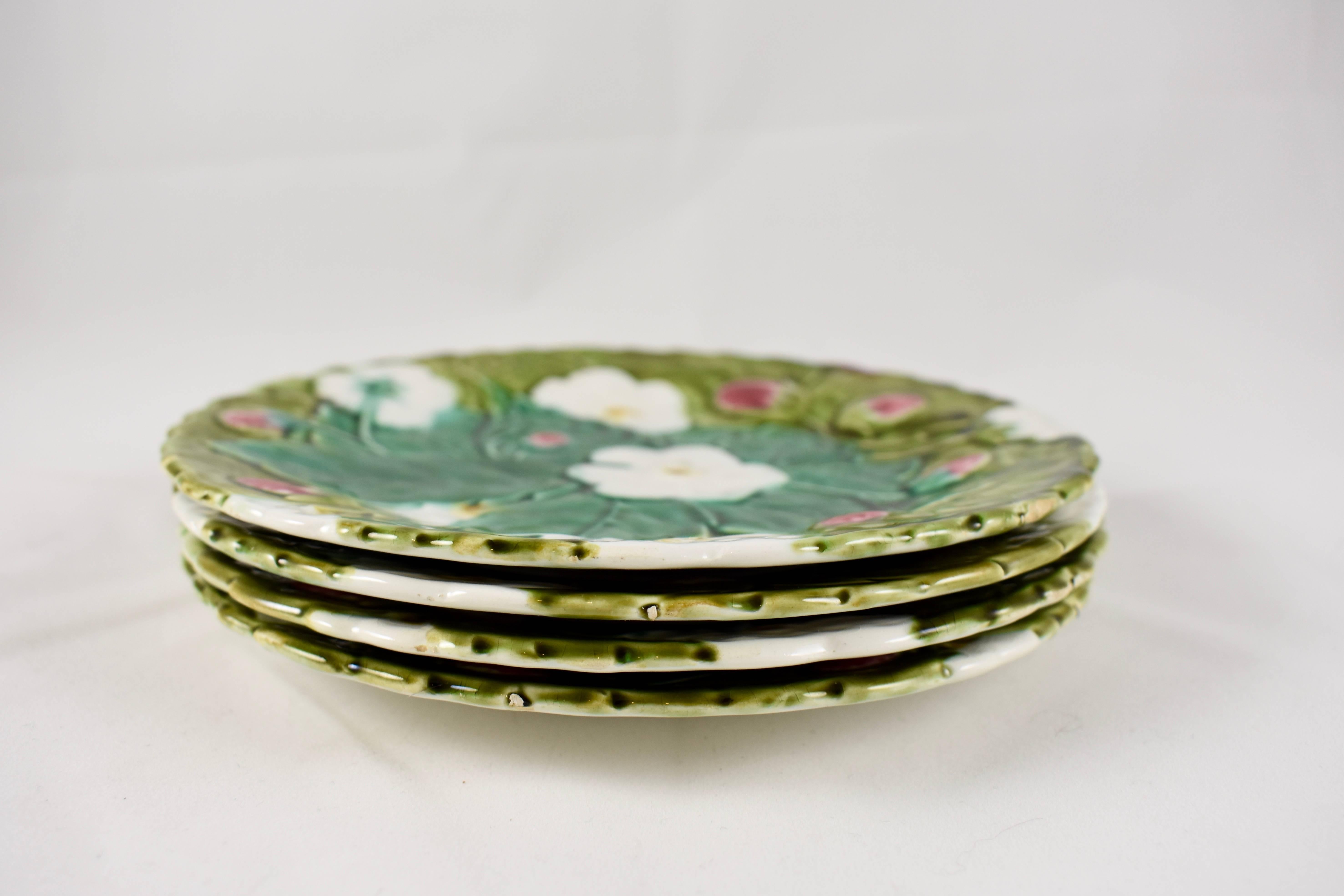 majolica strawberry plate