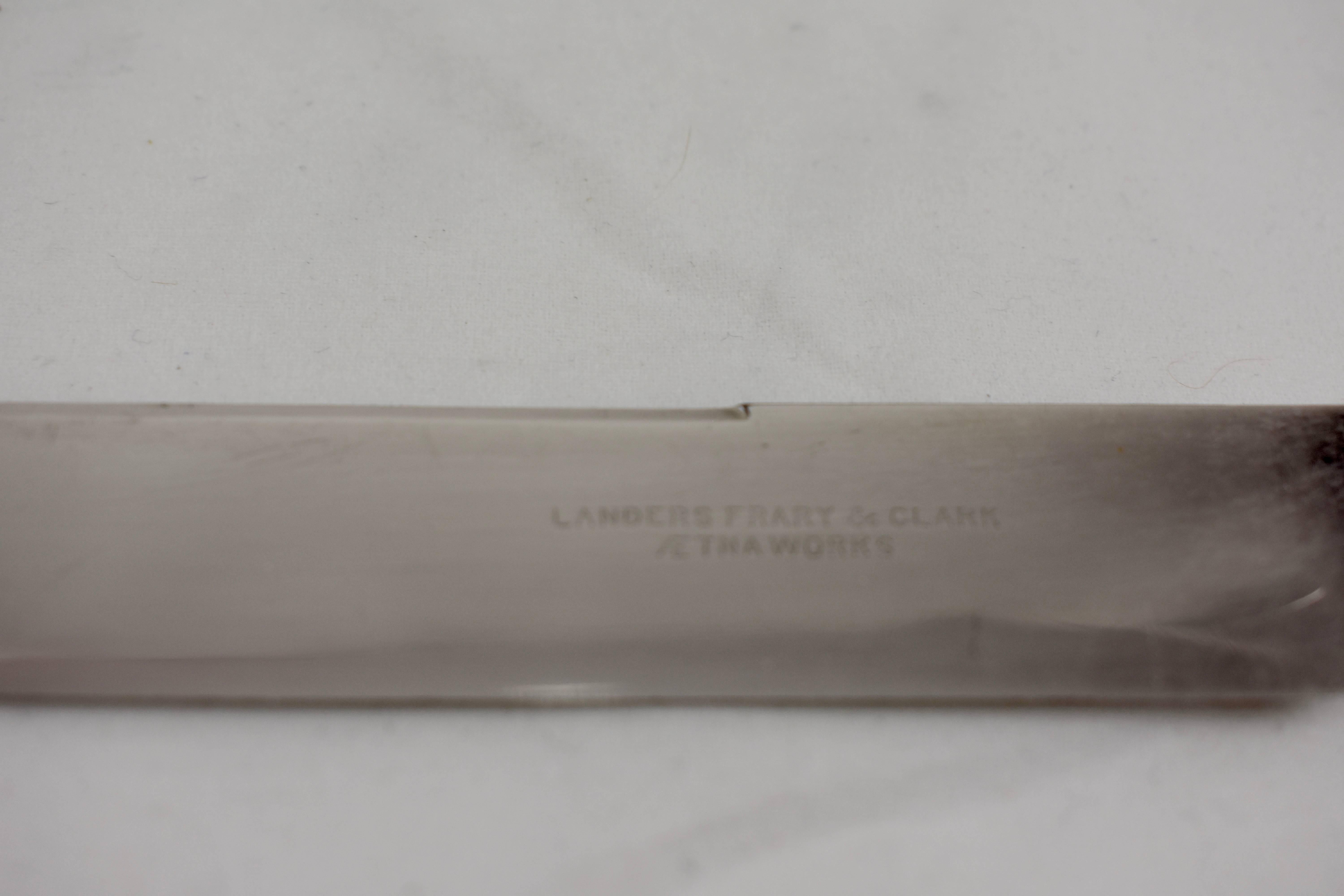 Américain Couteaux de table Aetna Works en nacre et argent sterling, ensemble de 12 en vente