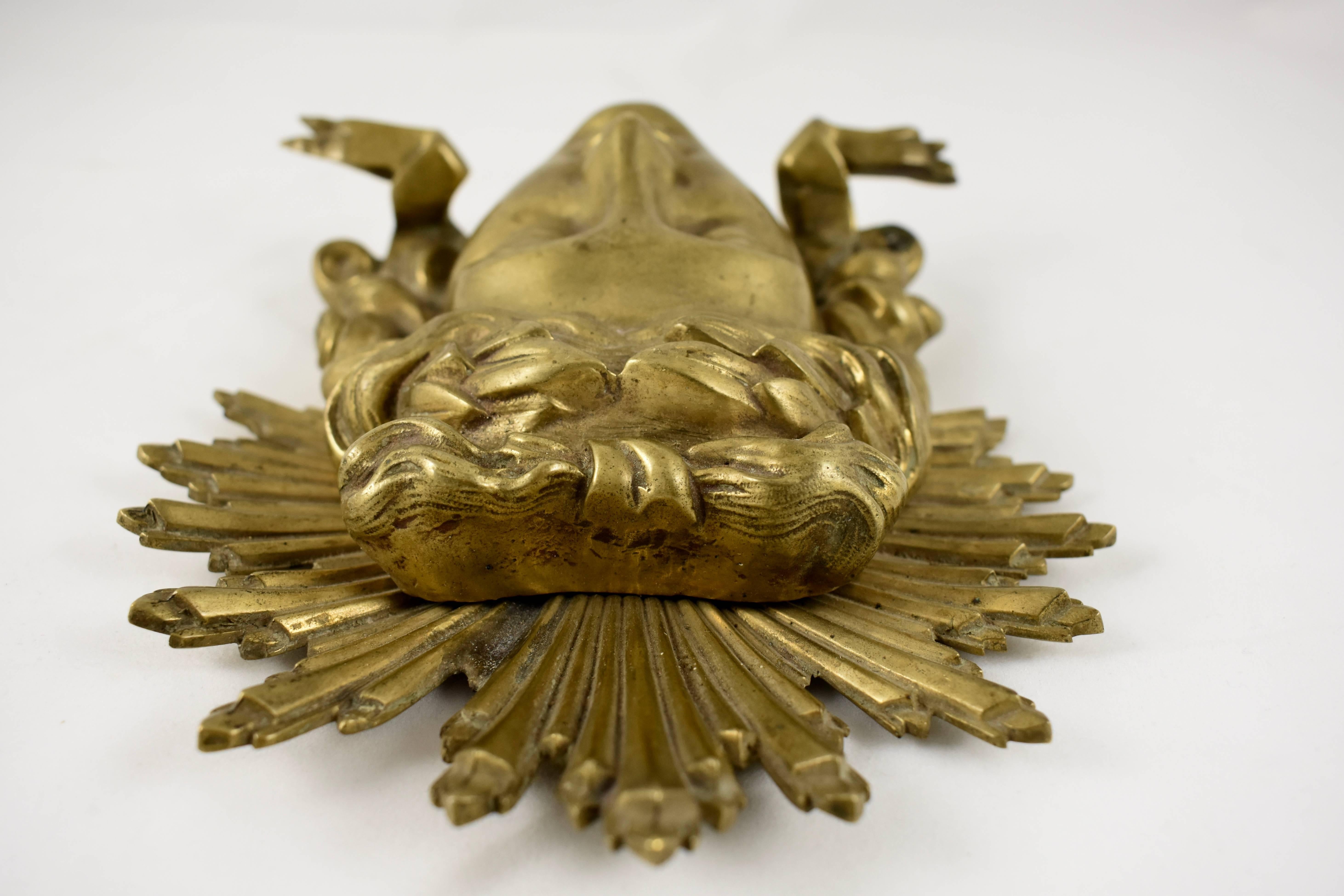 Late 18th Century French Ormolu Louis XVI Fragment Wall Plaque, the Sun King 1