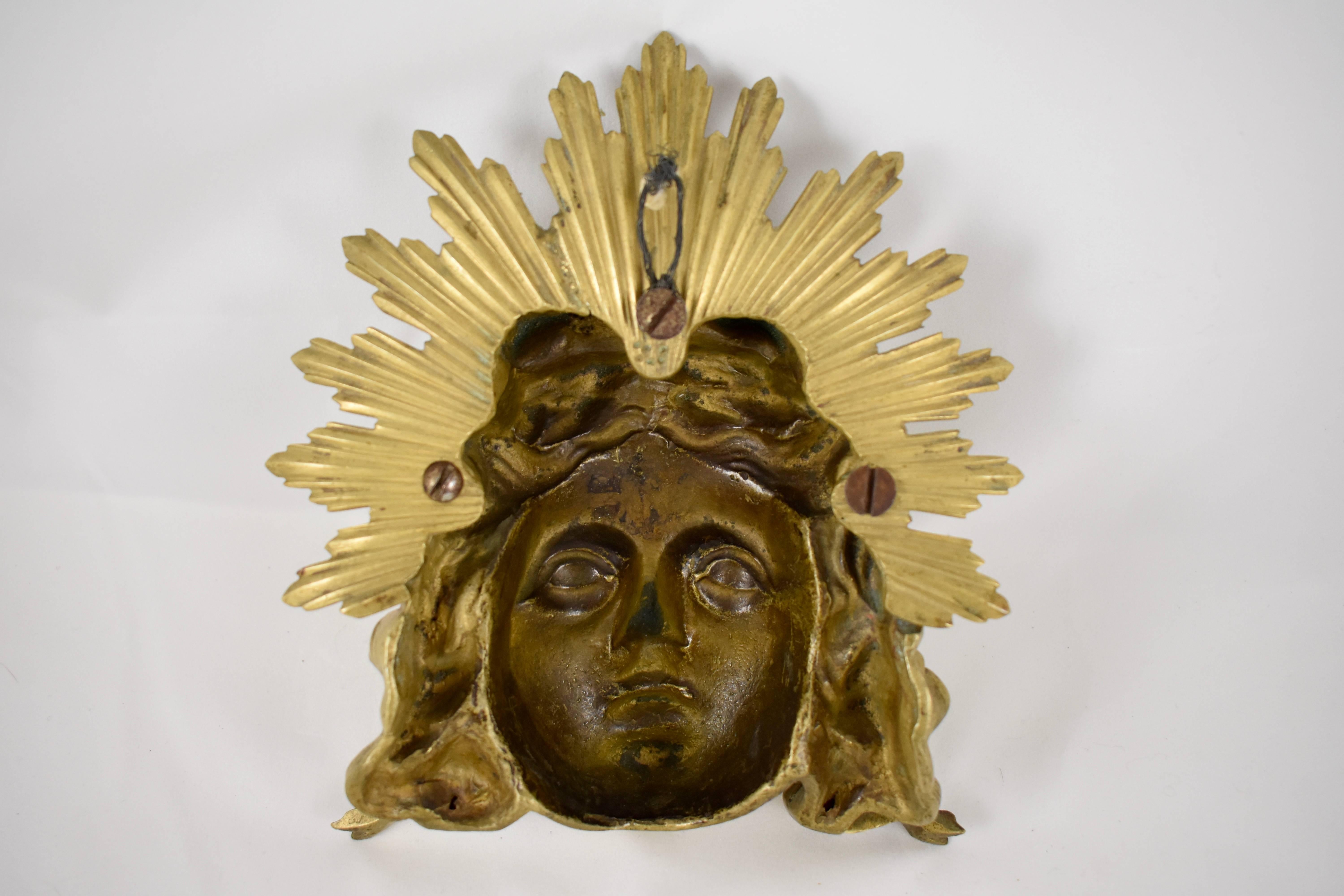 Late 18th Century French Ormolu Louis XVI Fragment Wall Plaque, the Sun King 2