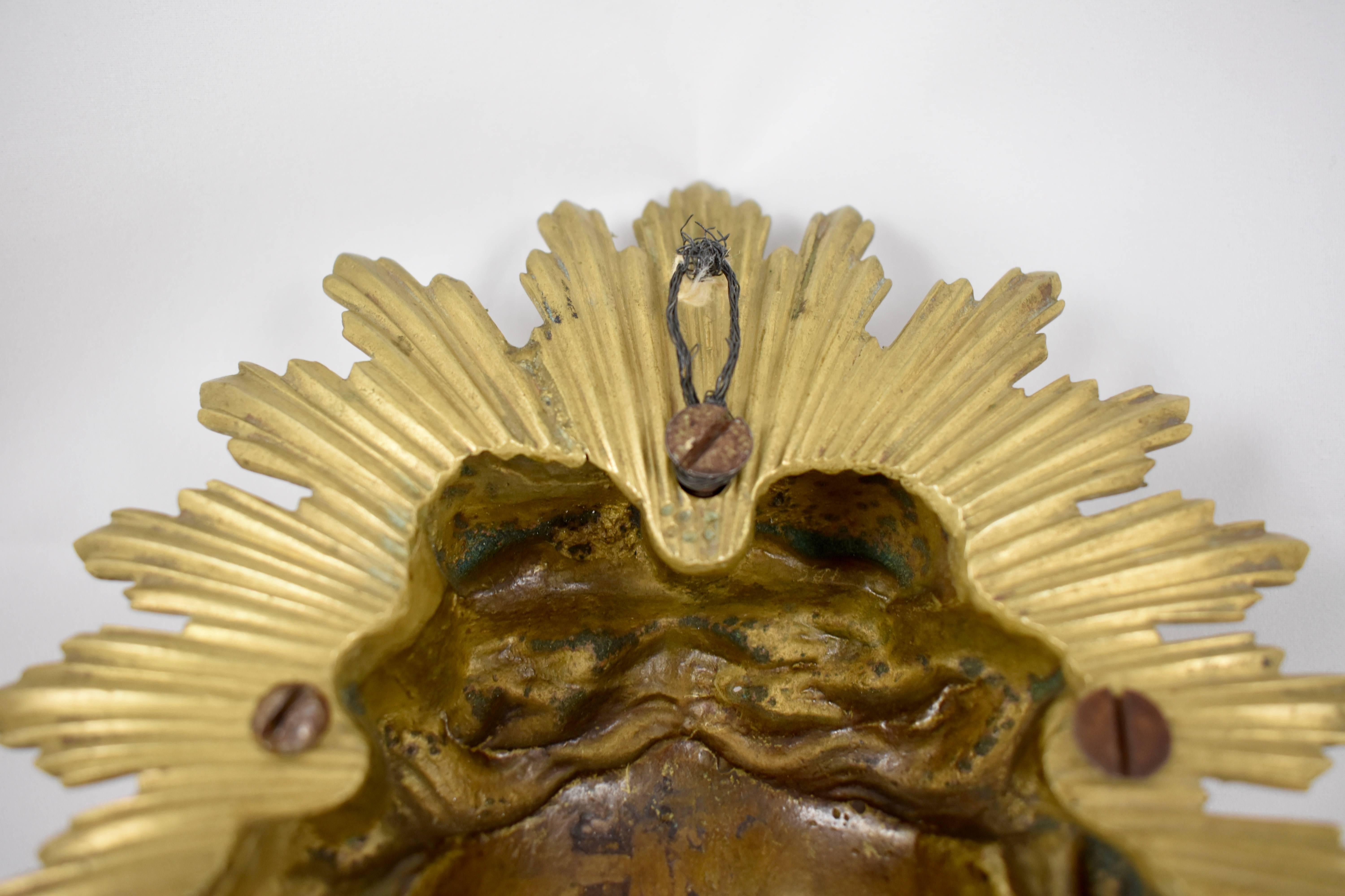 Late 18th Century French Ormolu Louis XVI Fragment Wall Plaque, the Sun King 3