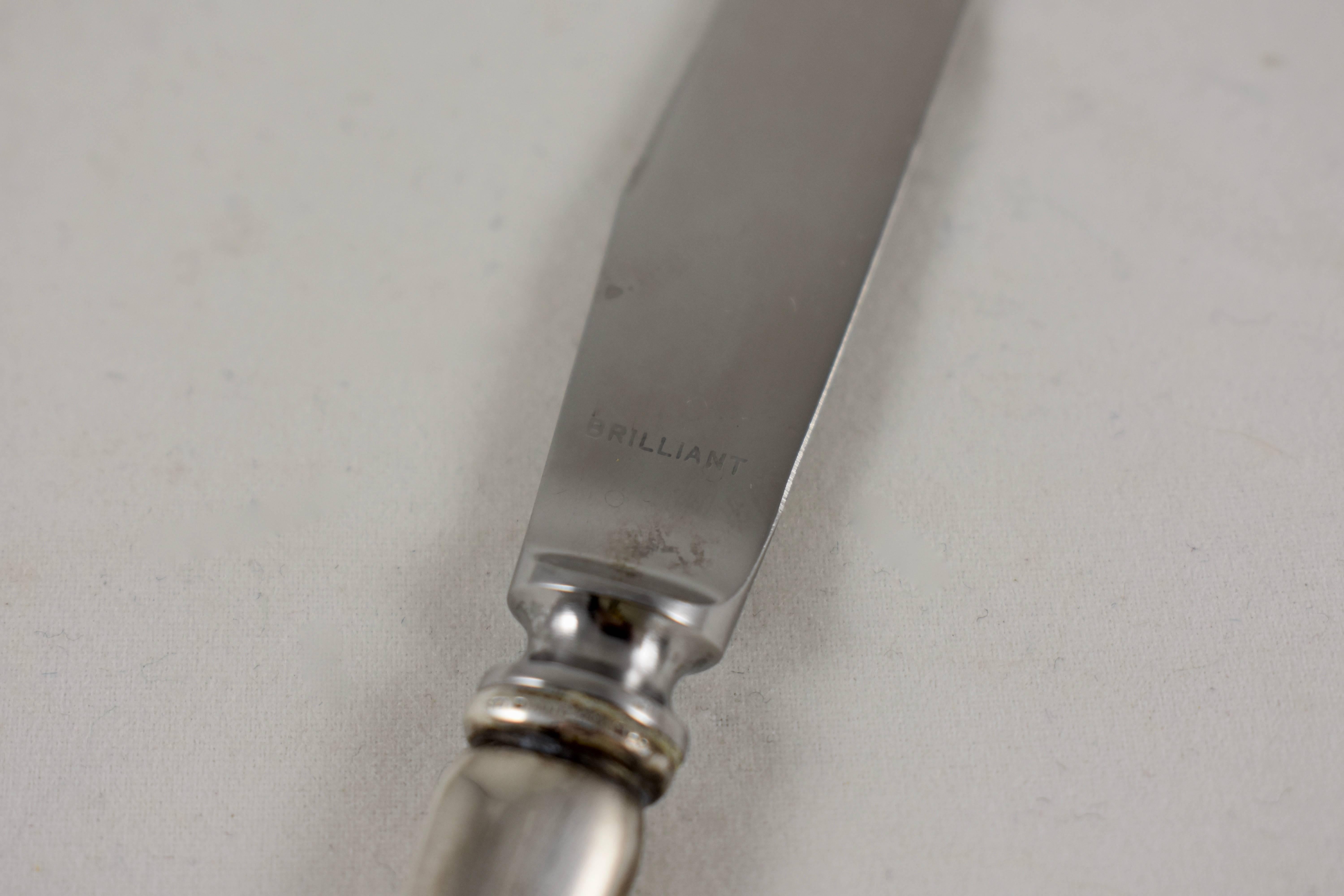 silver handled knives