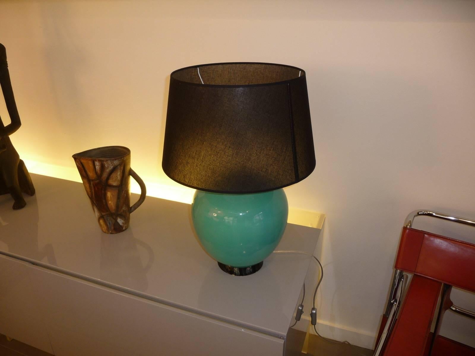 20th Century Raoul Lachenal, Ceramic Lamp