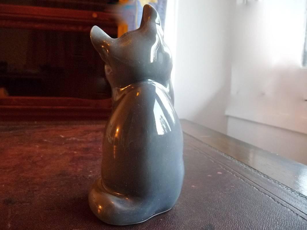 20th Century Porcelain Cat, Royal Copenhagen, Figurine Number 1803