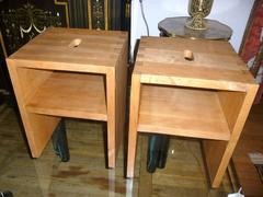 Pair of Stools, Side Tables in the Manner of Le Corbusier