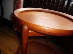 Scandinavian Rolling Side Table, circa 1960