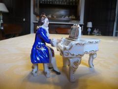 German Dresden Porcelain Figurine, Piano Player