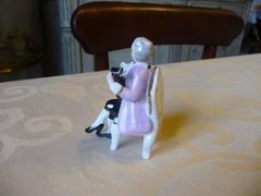 German Dresden Porcelain Figurine, Mandolin Player