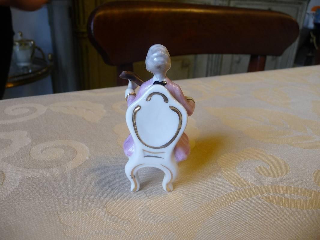 German Dresden Porcelain Figurine, Mandolin Player For Sale 4