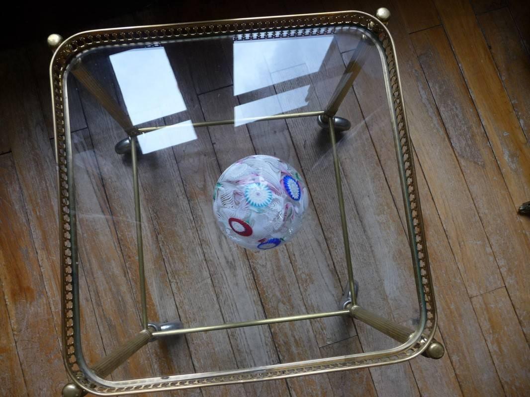 Italian Murano Paperweight Latticino