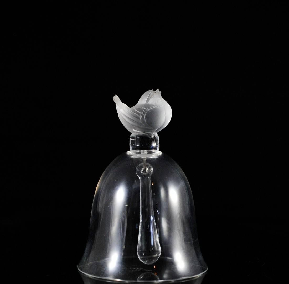 French Lalique Crystal Table Bell For Sale