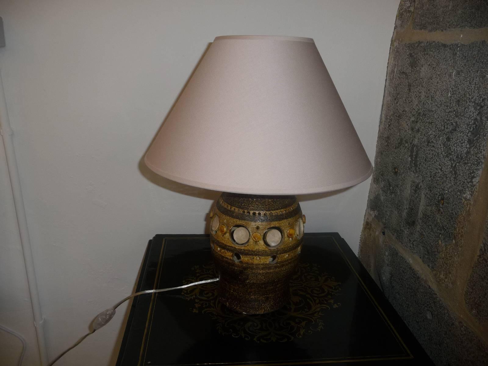 20th Century George Pelletier, Ceramic Table Lamp, 1960s For Sale