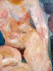 Marie Louise Garnavault French Modernist Abstract Portrait Seated Cubist Nude