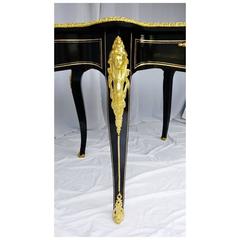 French Center Table Louis XV Boulle Inlays, circa 1870
