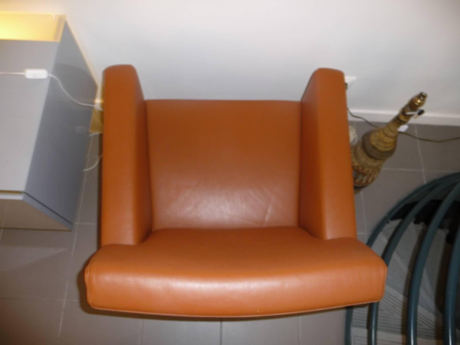 Paire de fauteuils Moroso en acier au design en cuir par Enrico Franzolini 5