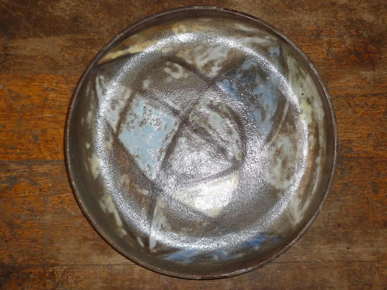 20th Century Alexandre Kostanda, Vallauris Ceramic Large Plate, circa 1950 For Sale