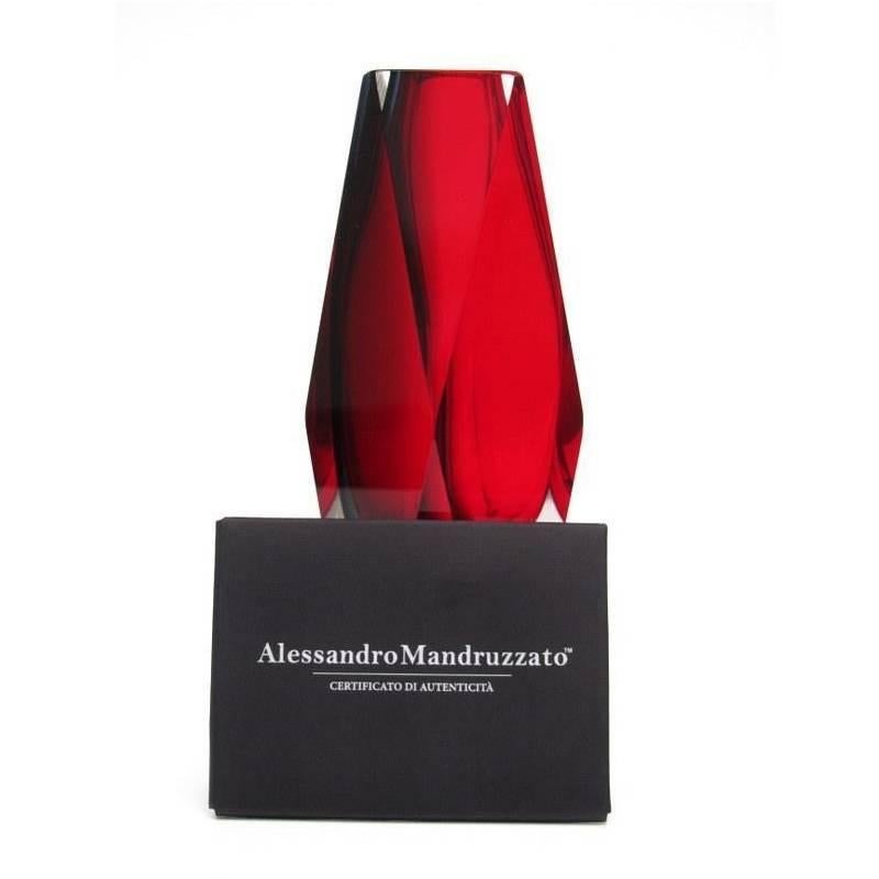 Submerged Art Glass Murano Vase by Alessandro Mandruzzato 5