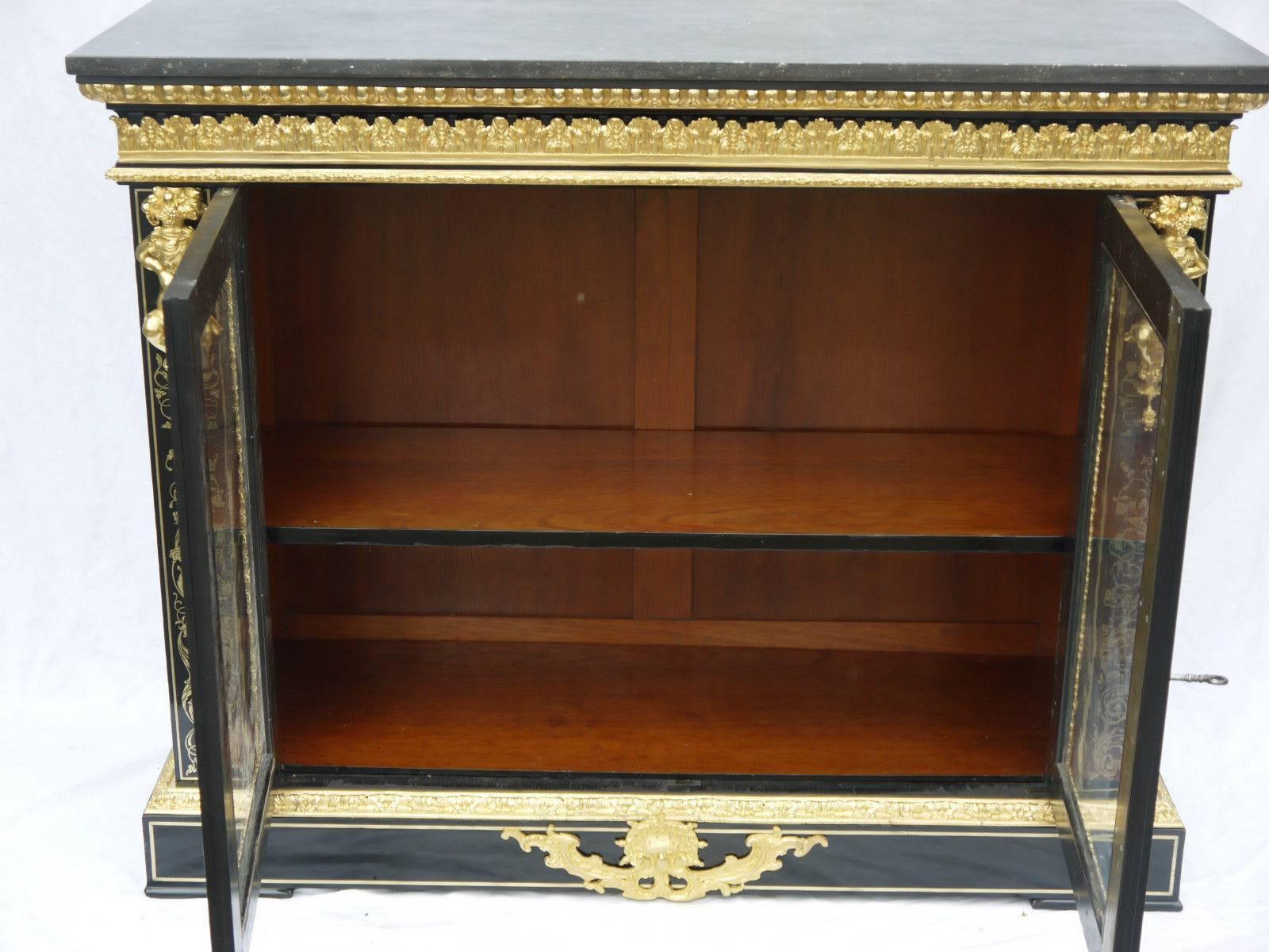 Buffet in Louis XIV Style Boulle Marquetry and Gilded Bronze, circa 1780-1800 2