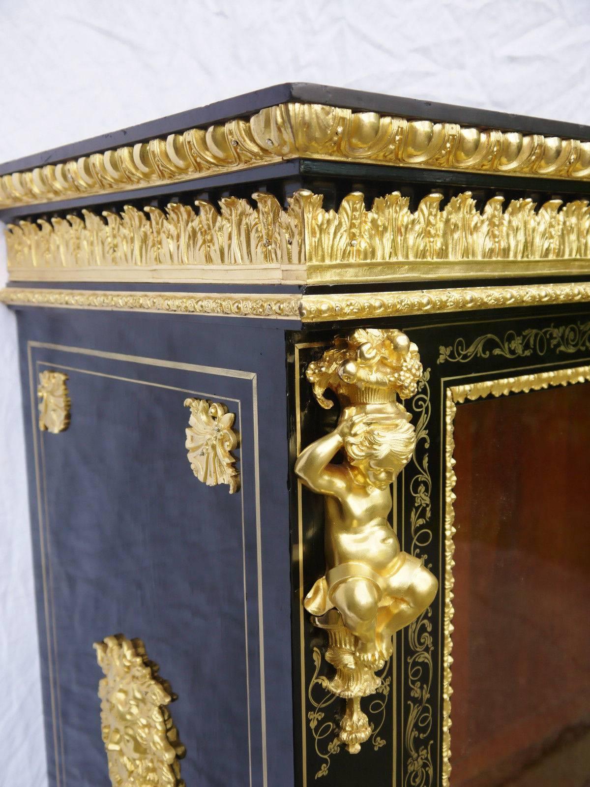 Buffet in Louis XIV Style Boulle Marquetry and Gilded Bronze, circa 1780-1800 4