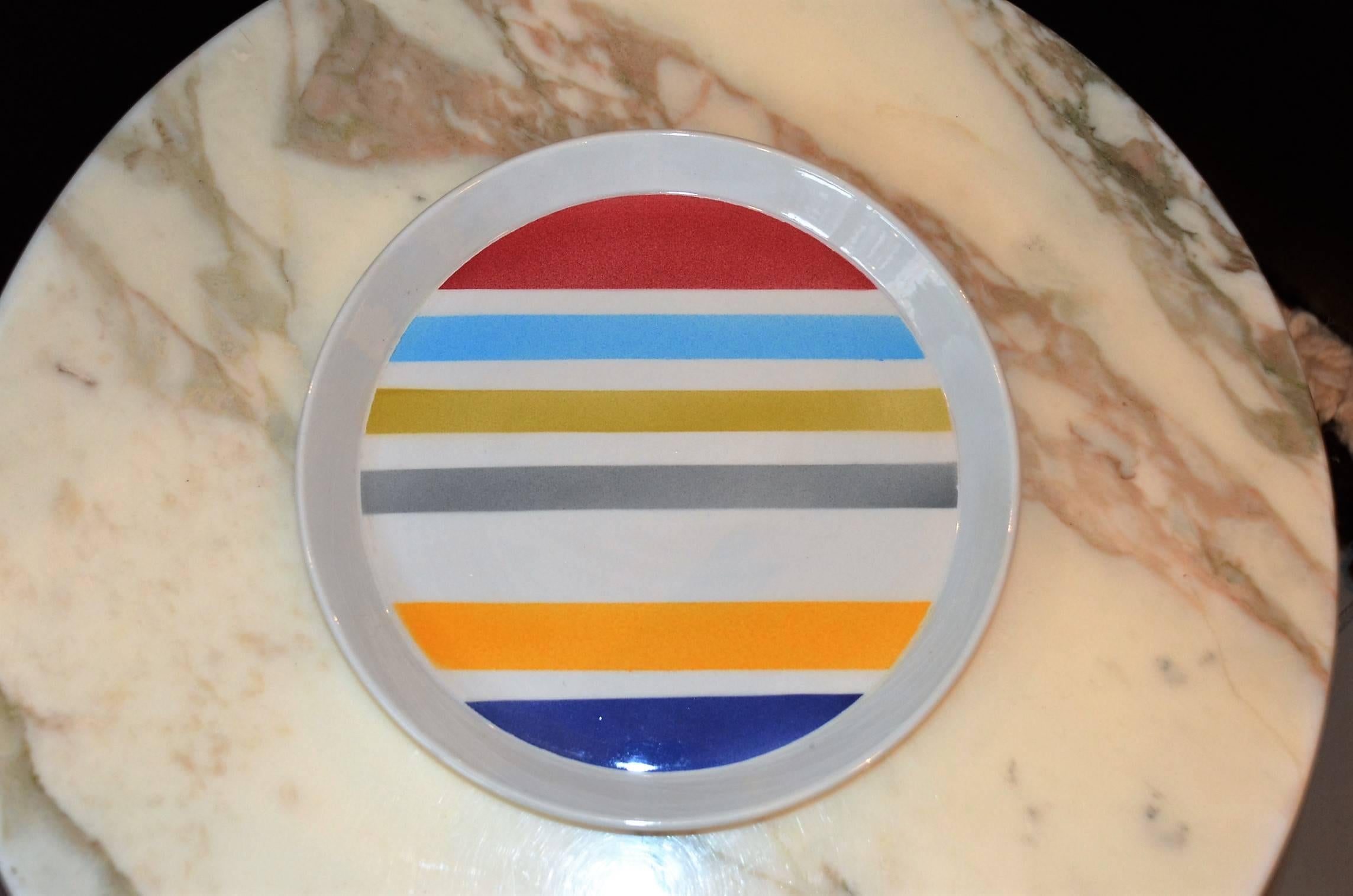 20th Century Modernist Colorful Plate Designed by Gio Ponti, Italy, 1960s