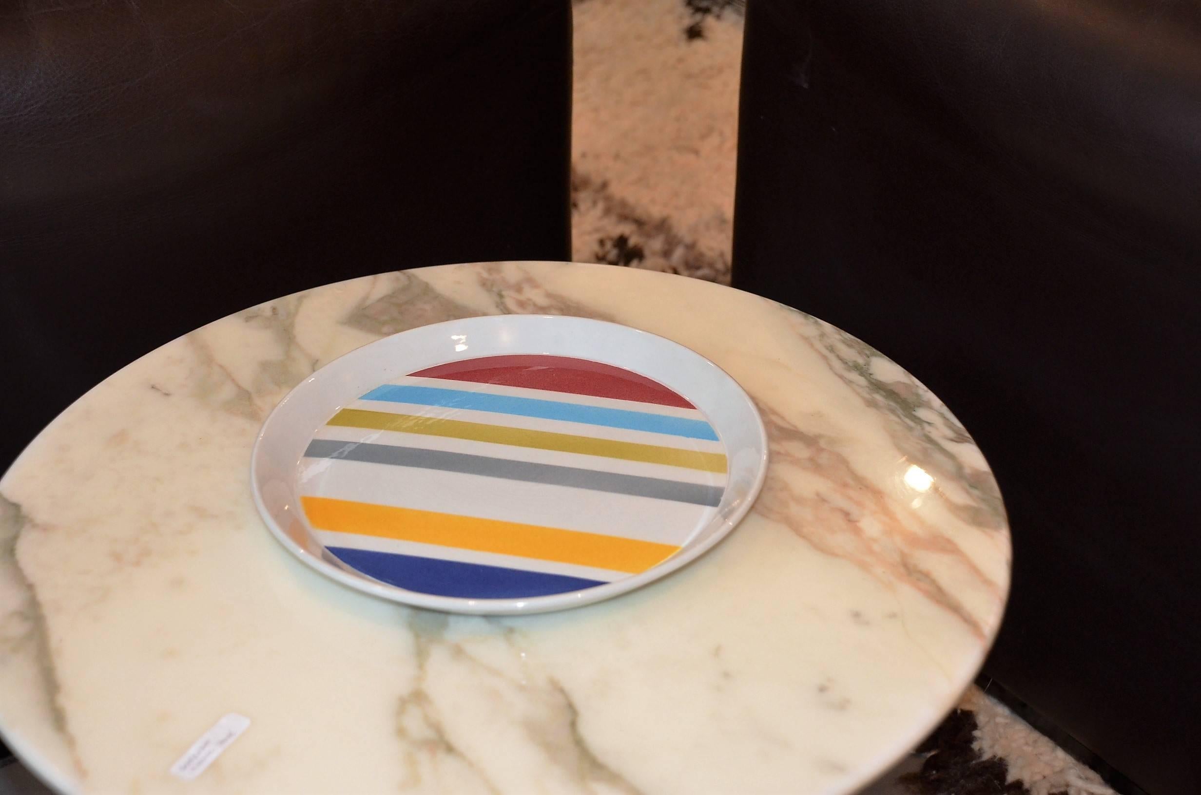 Modernist Colorful Plate Designed by Gio Ponti, Italy, 1960s 1