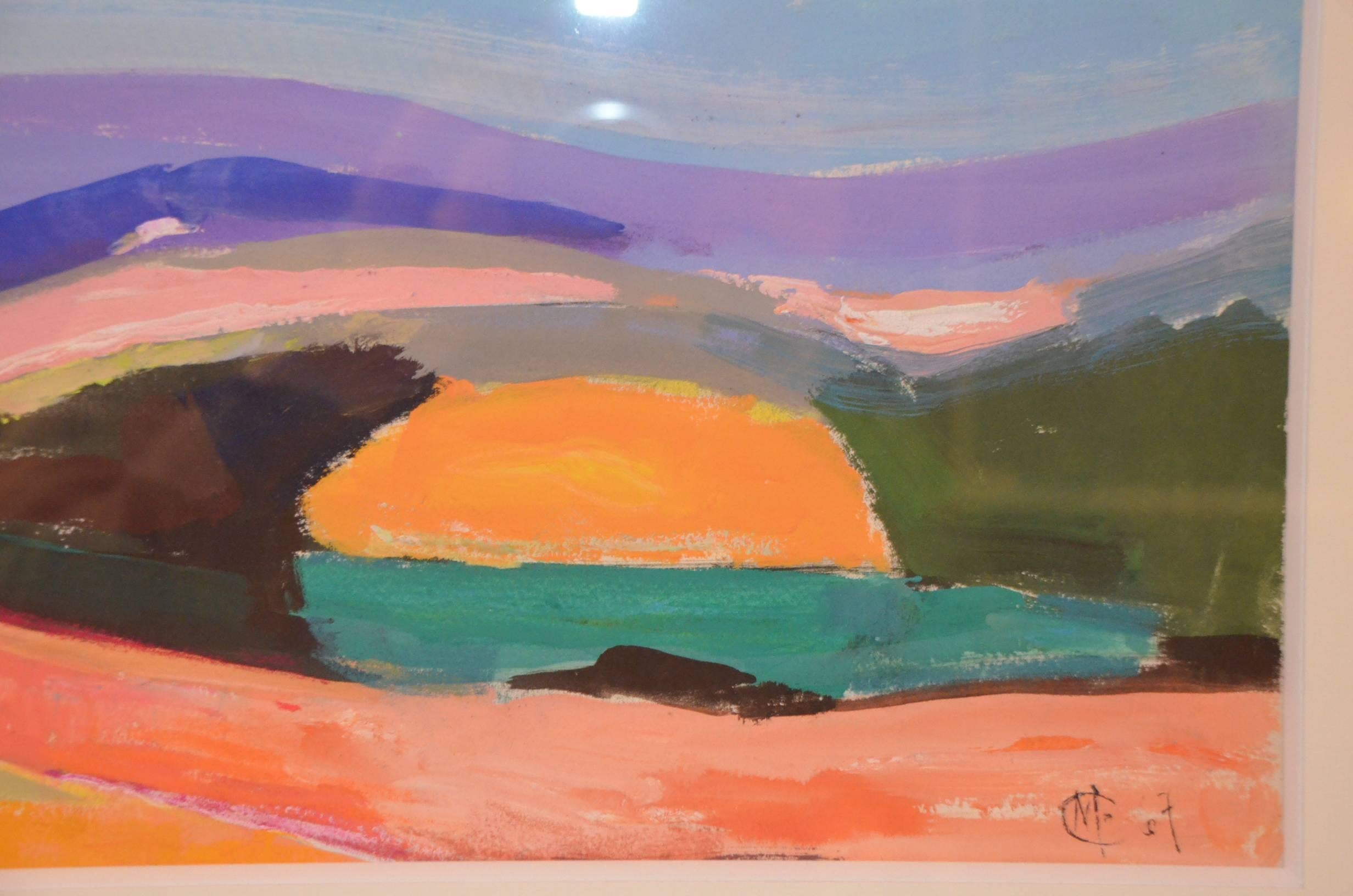 20th Century Maurice Colasson Contemporary Abstract Landscape For Sale