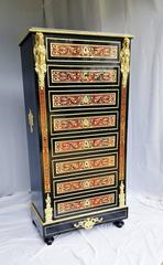 French Napoleon III Secretary "Faux Semainier" Boulle Inlays, circa 1870