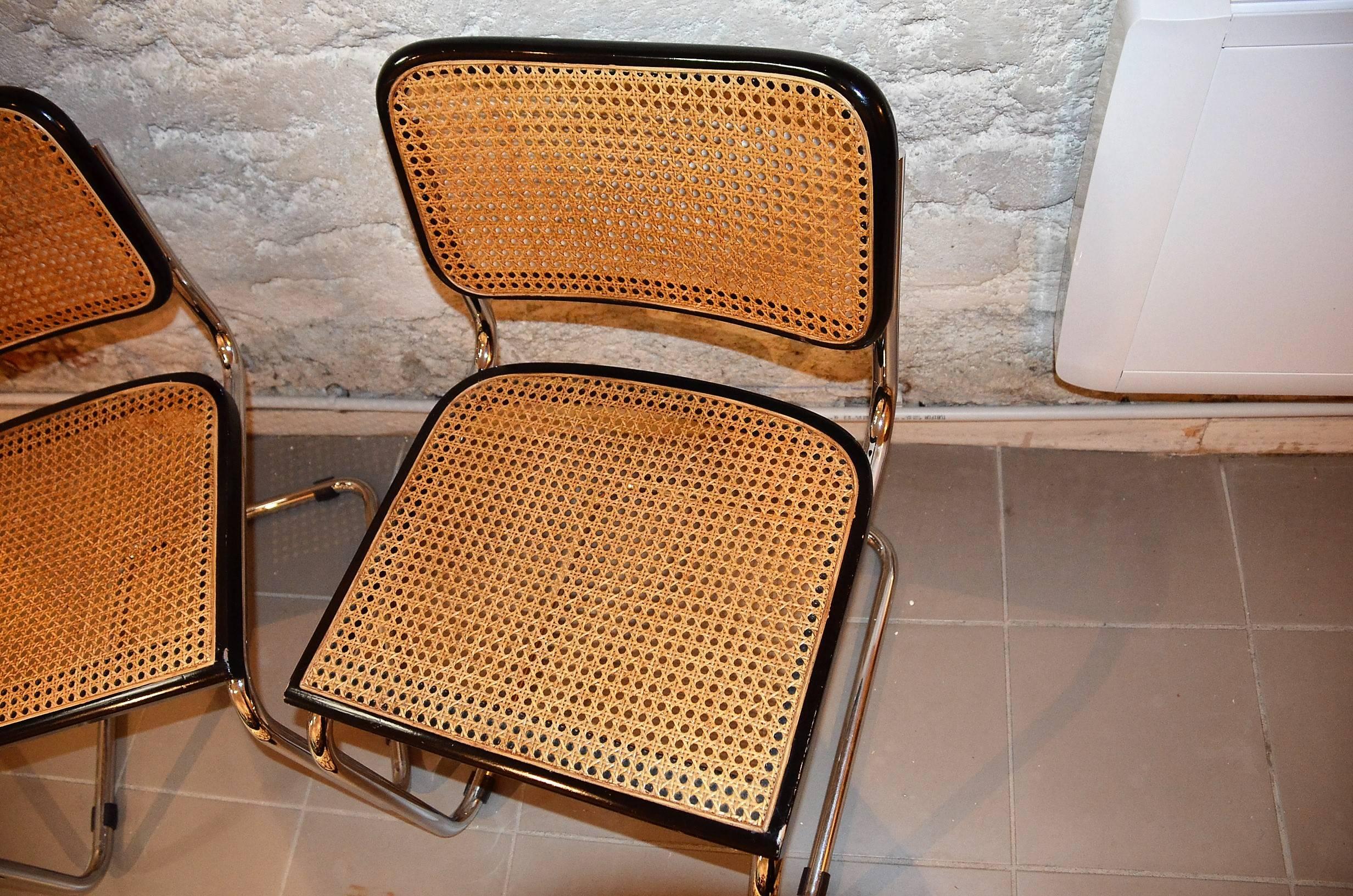 Vintage Set of Original Marcel Breuer Cesca Chairs for Knoll, circa 1970 1