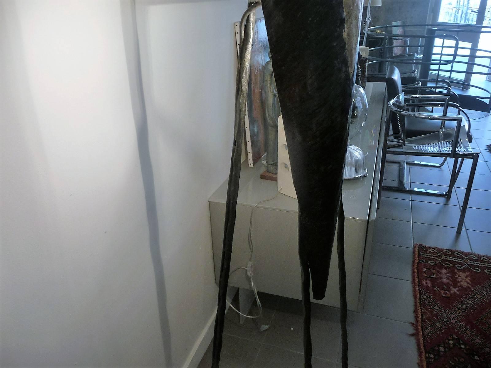 20th Century Brutalist Floor Lamp by Jean-Jacques Argueyrolles, France, 1990s For Sale