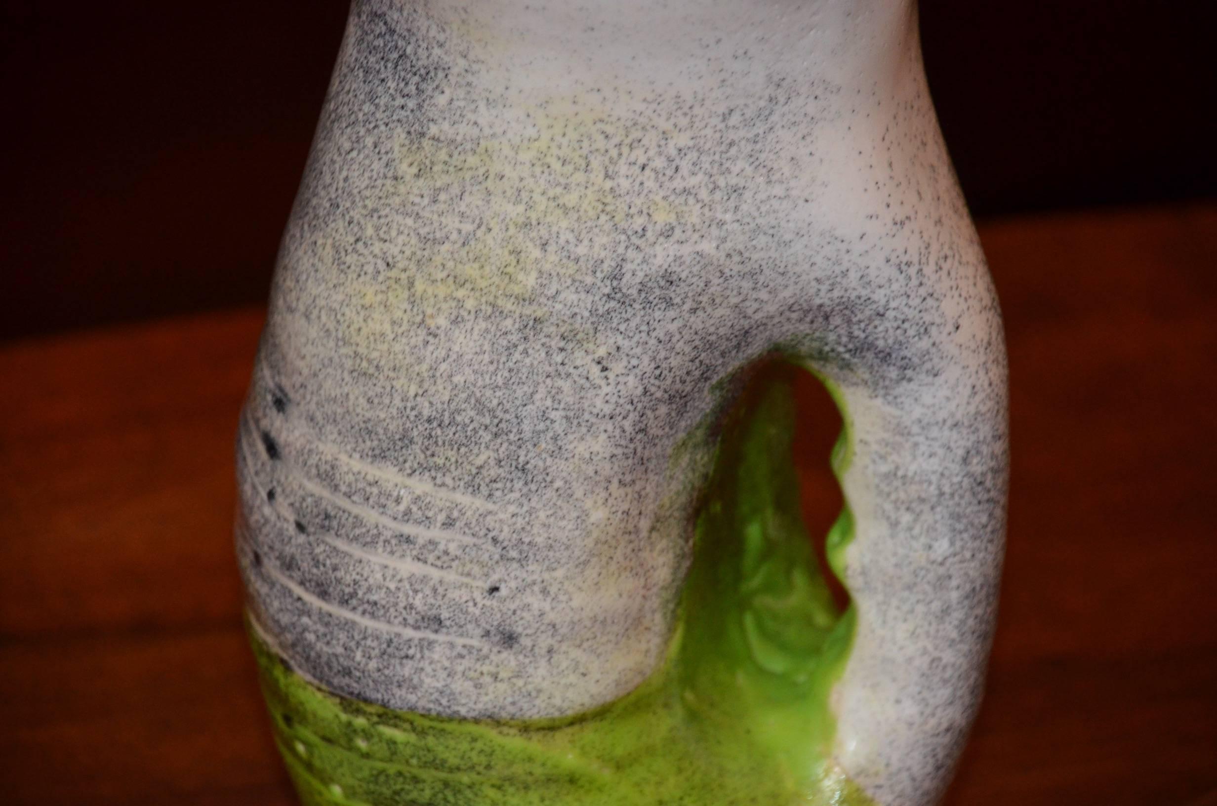 Mado Jolain Ceramic Antropomorphe Pitcher, France, 1950s 3