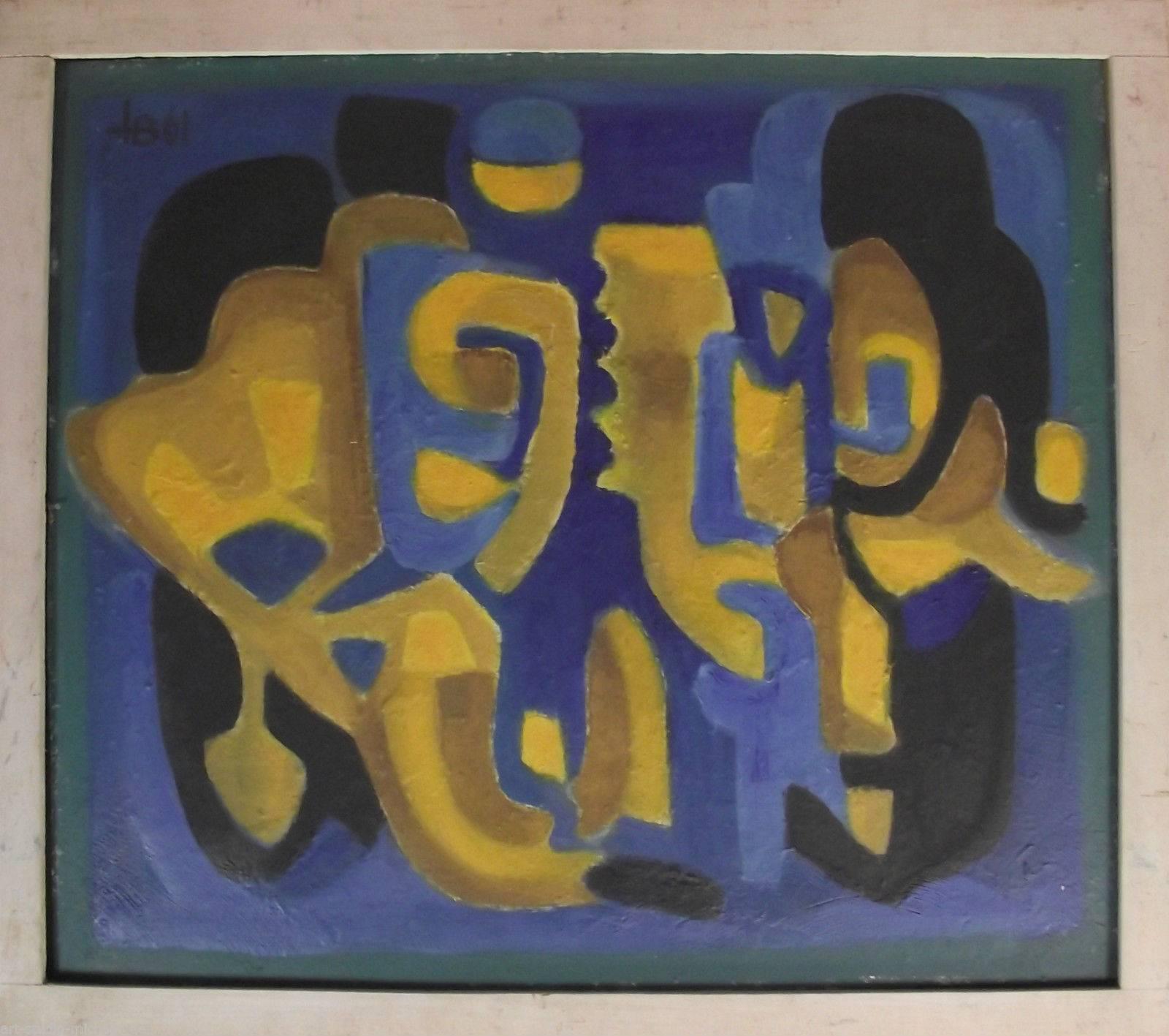 Hugo Barthel Abstract Composition in Colors, 1961 In Good Condition For Sale In Grenoble, FR