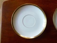 Fine Limoges Porcelain Coffee Service Set of Six Cups by Legrand, France