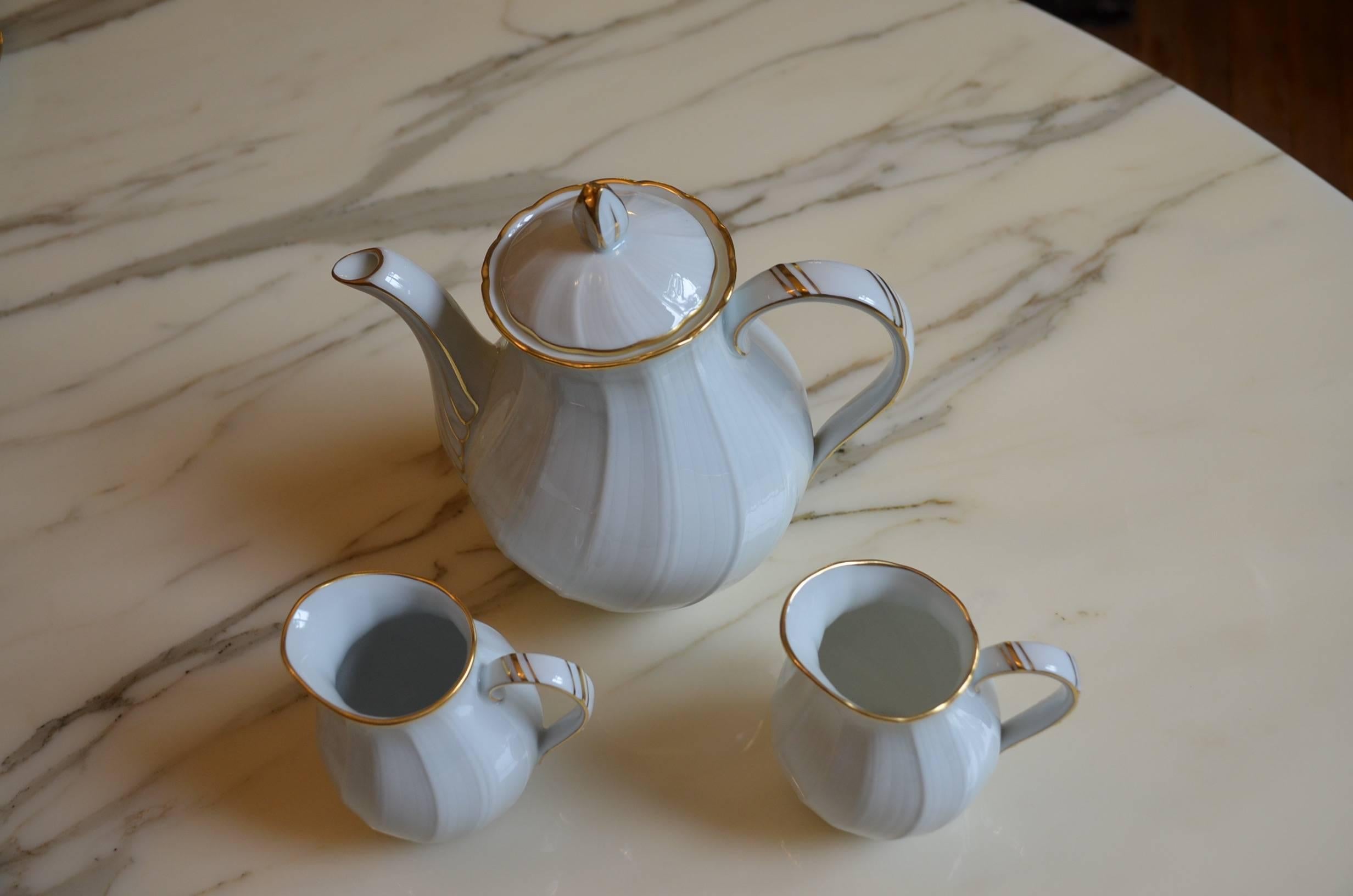 Bernardaud Limoges Porcelain Tea Service, France 5