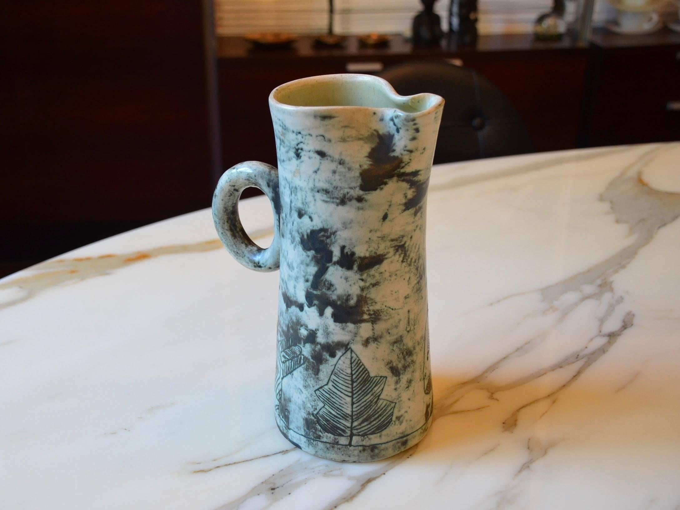 20th Century Large Ceramic Pitcher by Jacques Blin, France, 1950 For Sale