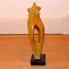 Paolo Ambrosio Woman Sculpture in Bronze, Unique and Signed, Italy