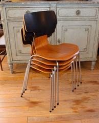 Set of four Hammer Chairs 3103 by Arne Jacobsen for Fritz Hansen, 1970