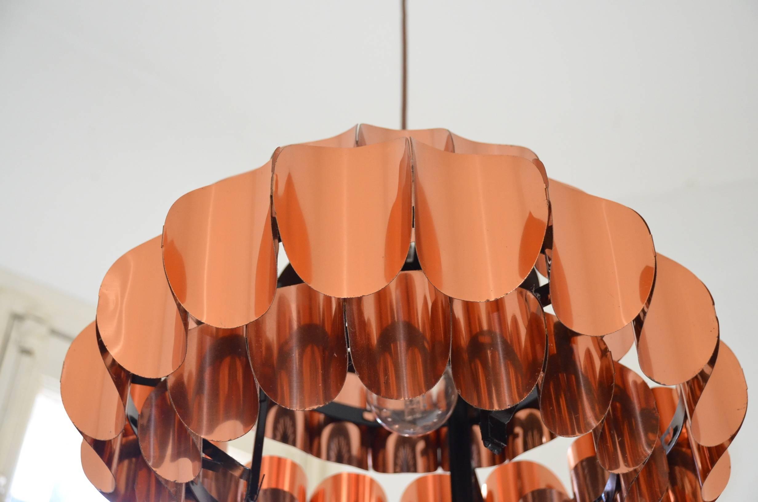 20th Century Copper Ceiling Light by Thorsten Orrling for Hans-Agne Jakobsson AB For Sale