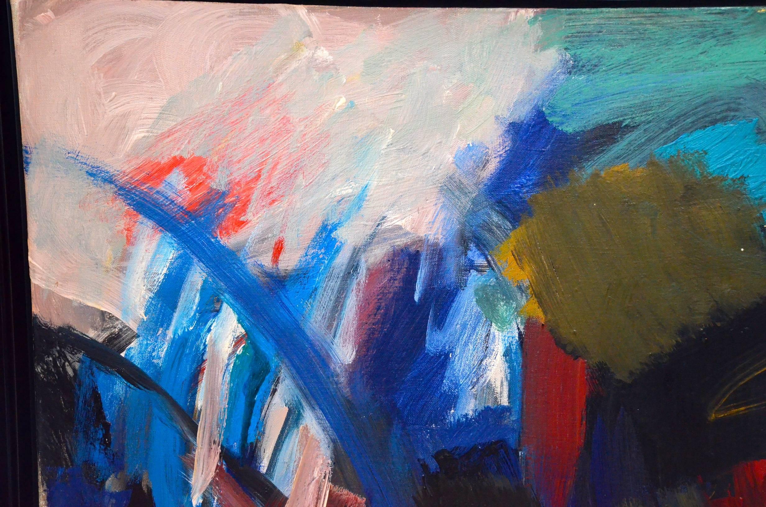 Pierre Fulcrand Oil on Canvas, Abstraction, 1963 For Sale 4