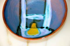 Jacques Innocenti: Small Cup with Chair and Pear, France Vallauris 1950s