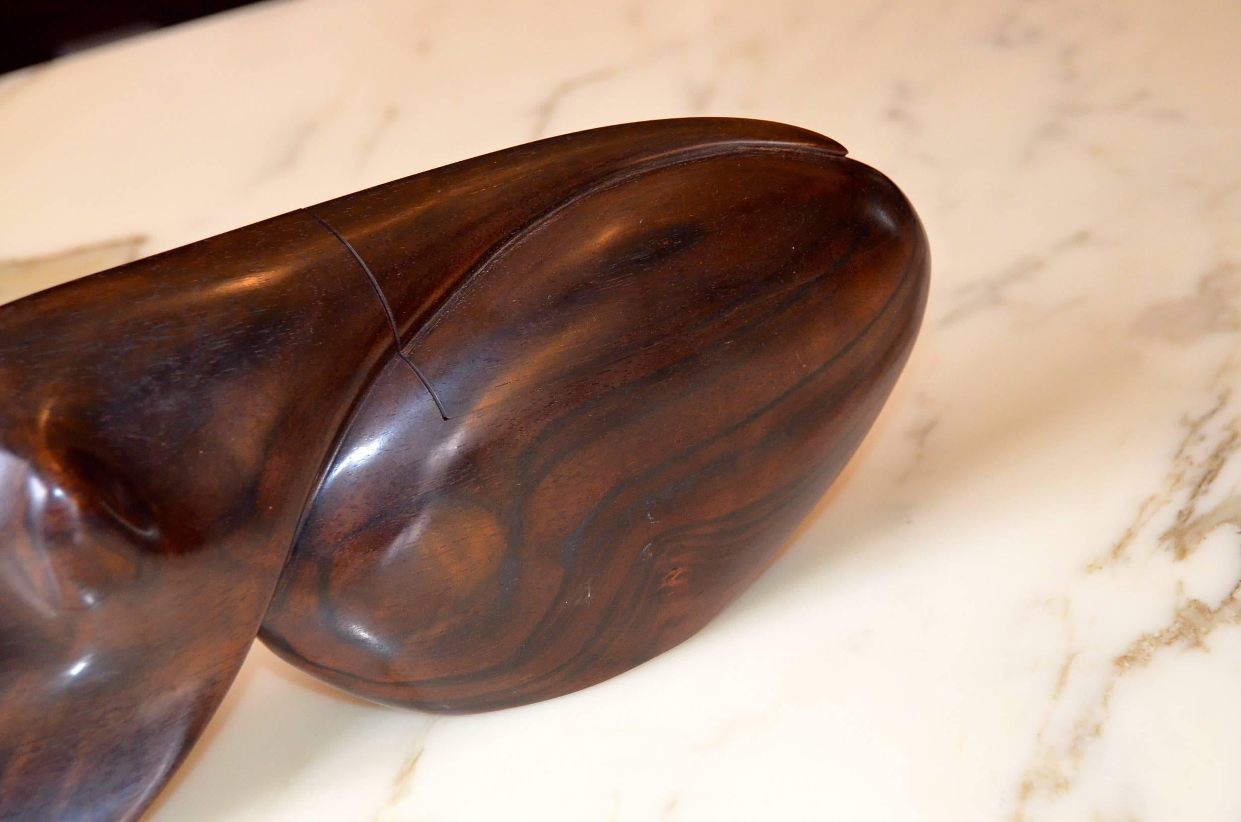 Rosewood Box Sculpture by Jean-Christophe Couradin, France In Excellent Condition For Sale In Grenoble, FR