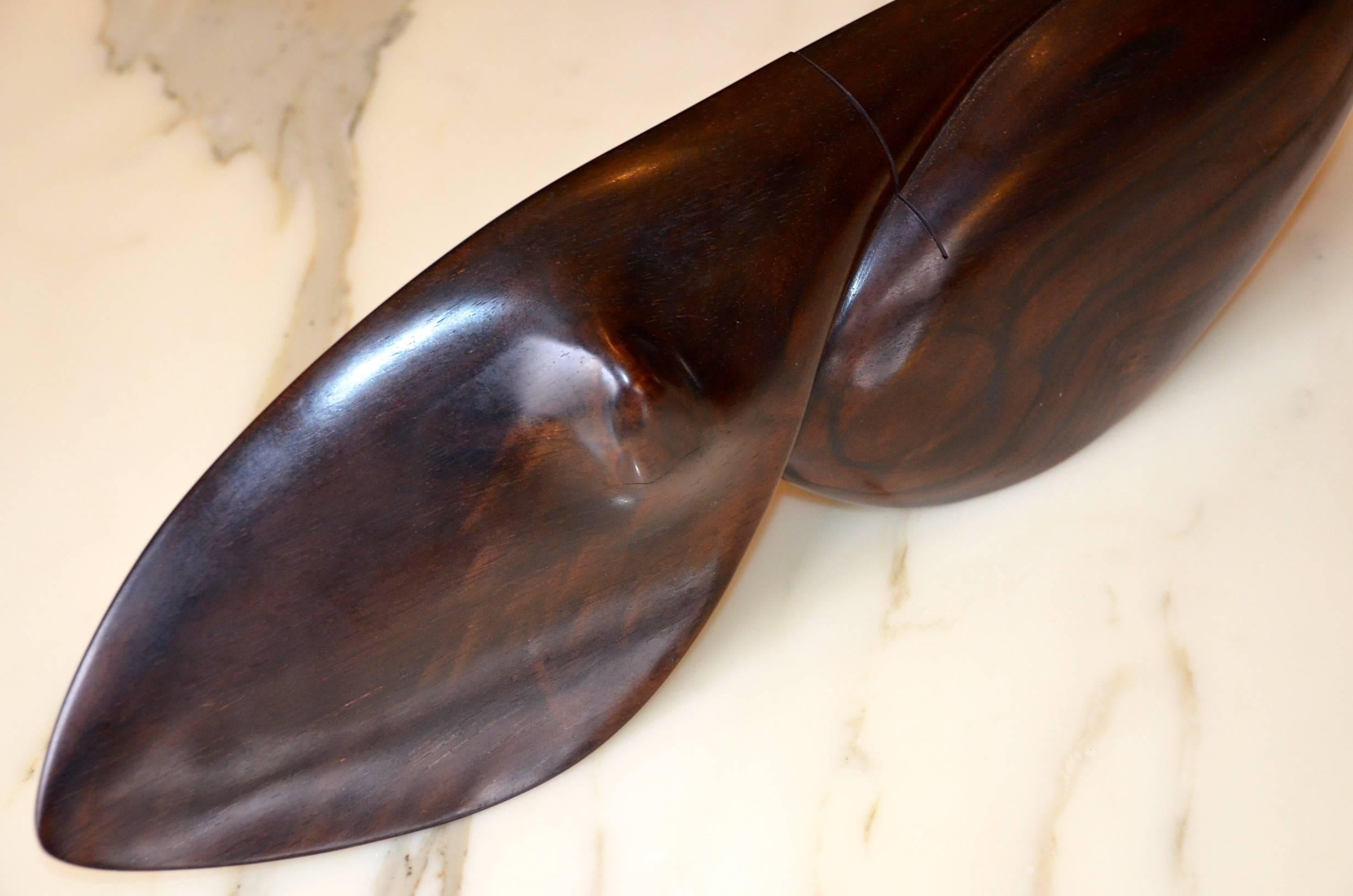 Rosewood Box Sculpture by Jean-Christophe Couradin, France For Sale 2