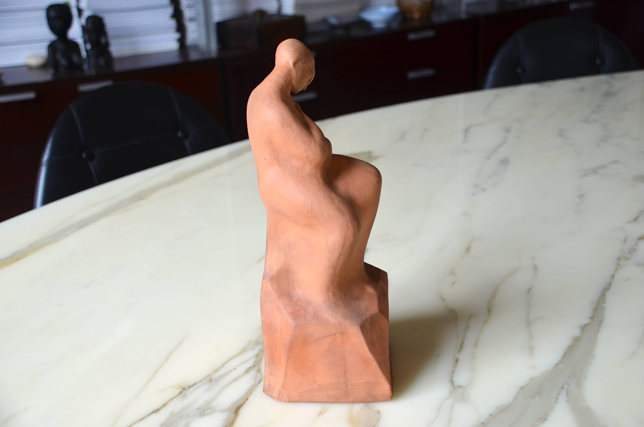 Suisse Sculpture de maternité Art Déco signée Huguenin Dumittan en vente