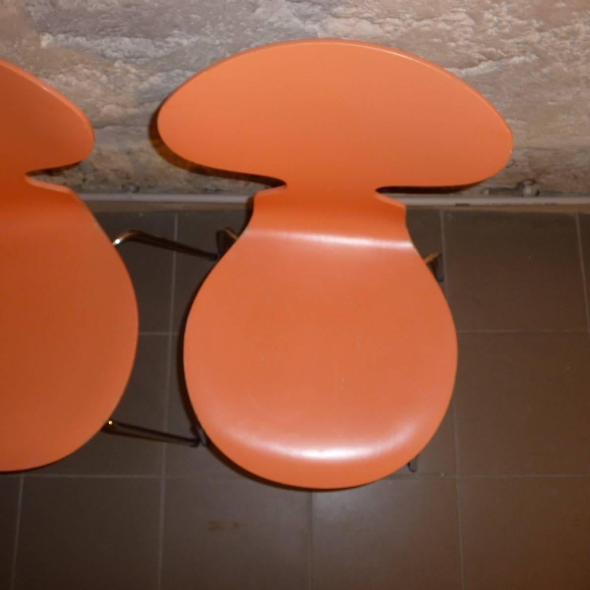 Danish Set of Four Ant Chairs, Designed by Arne Jacobsen, Model with Four Legs FH3101 For Sale