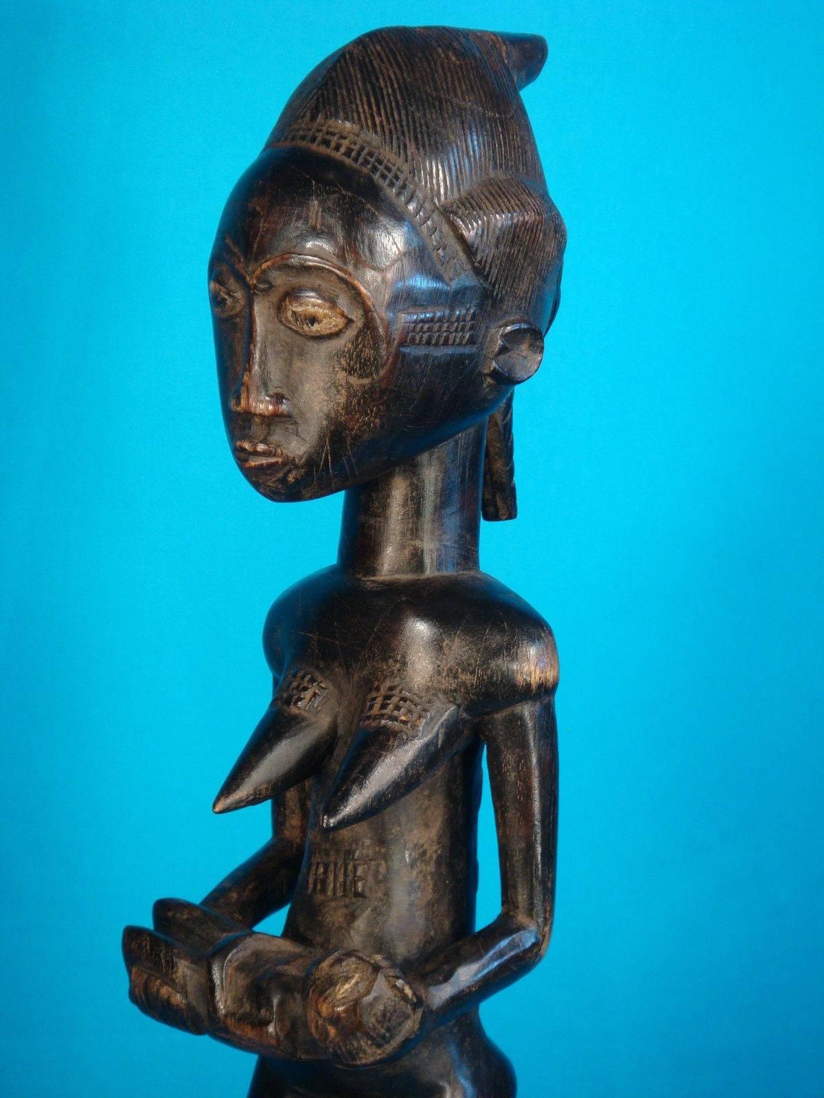 Maternity Ethnic Baoule Art Primitive of Ivory Coast, 1960s In Excellent Condition For Sale In Grenoble, FR