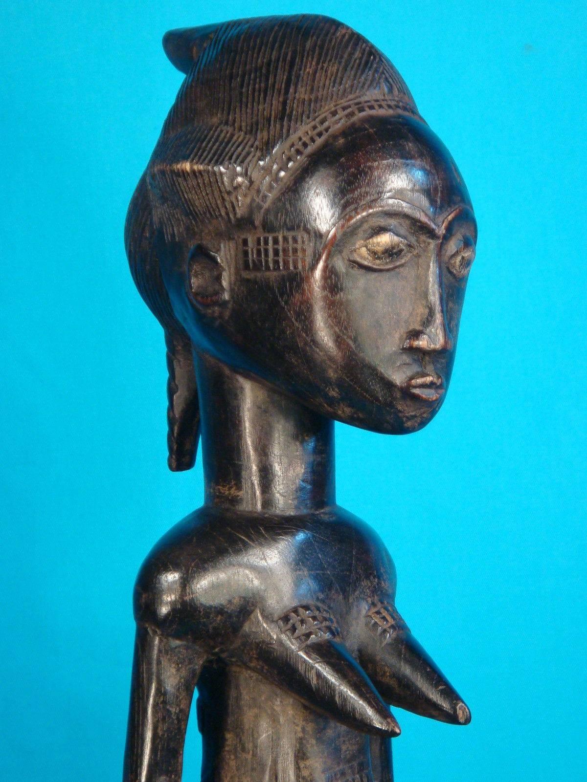 African Maternity Ethnic Baoule Art Primitive of Ivory Coast, 1960s For Sale
