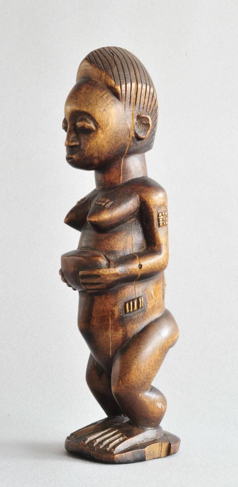 Baoule Sculpture Blolo Bla Ivory Coast, Art Primitive, 1960s In Excellent Condition For Sale In Grenoble, FR
